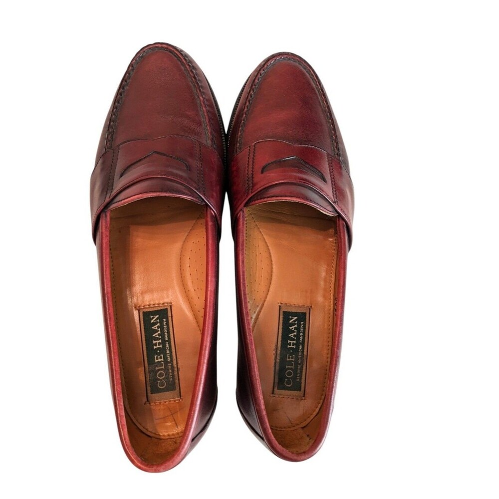 Cole Haan Men Loafers Brown New Heels Work Dressy Classic Slip On Size 9D